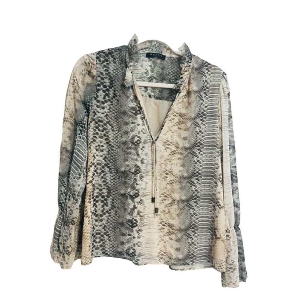 Maven West Snake Print Top Blouse Small